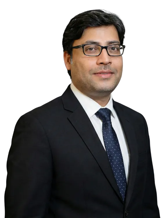 Abdul Qabiz CTO Of Pix AI - Man in a black suit and glasses standing in a professional portrait