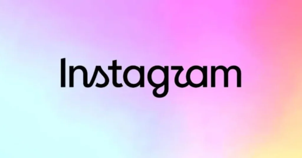 Instagram wordmark with colorful gradient background