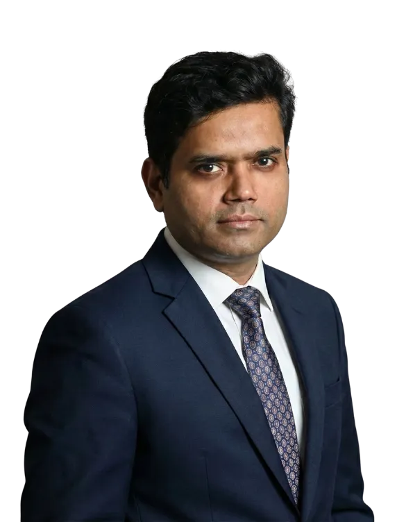 Mohammad Abid Co-Founder and CMO of PixAI in a navy suit and patterned tie